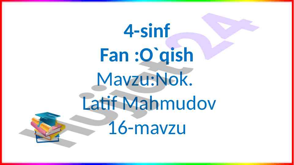 O'qish mavzusi: nok haqida ma'lumot