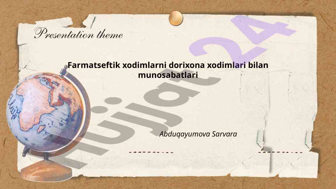 Farmatsevtlar va dorixona xodimlari o'rtasidagi aloqa