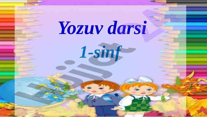 A tovushi va aa harfi yozuv darsi ishi