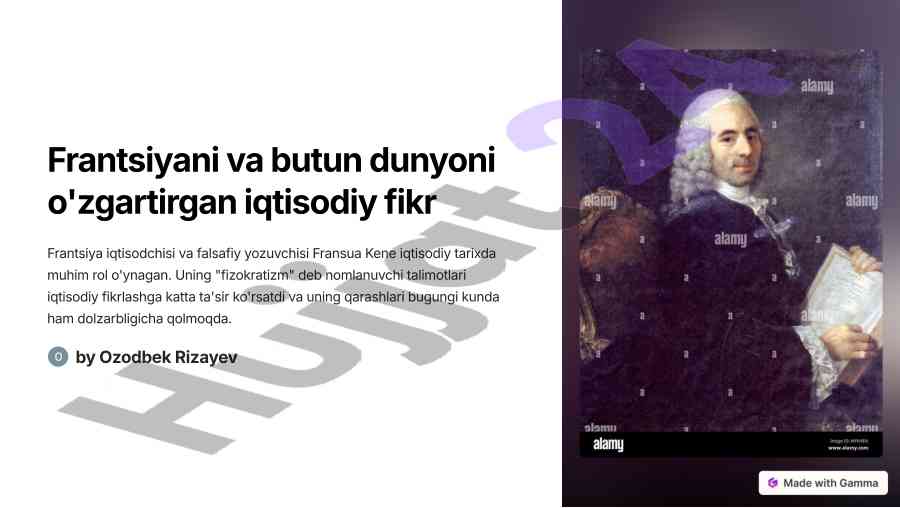 Fransua kene va iqtisodiy fikr tarixi