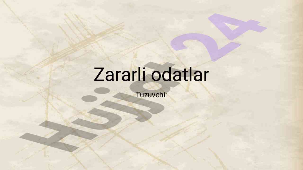 Zararli odatlar