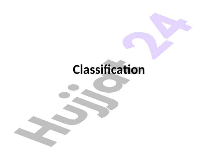 Decision tree construction and classification techniques