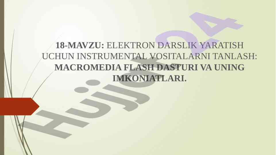 Elektron darslik yaratish uchun instrumental vositalar