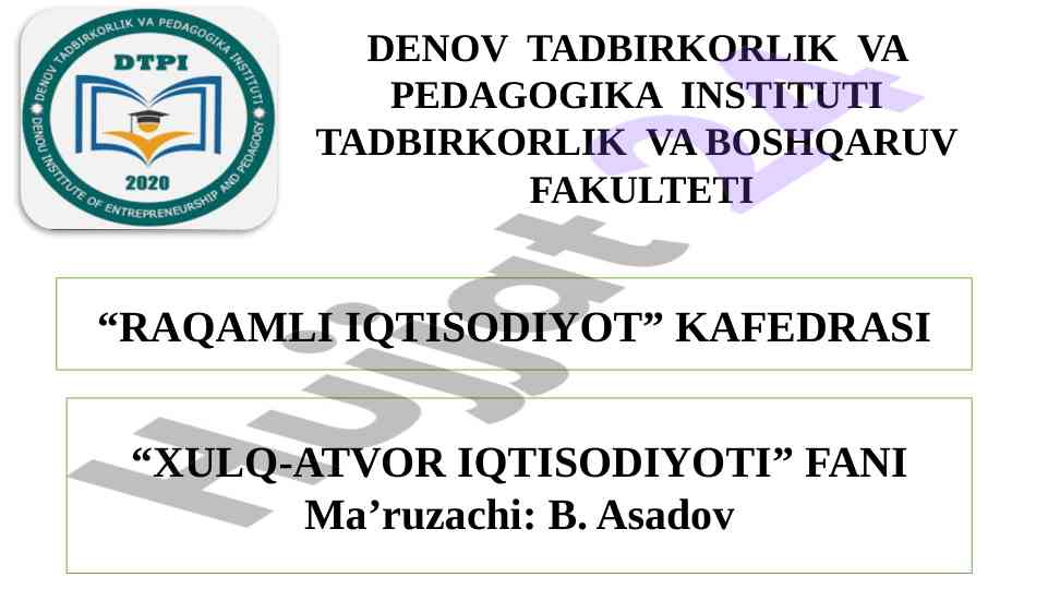Xulq-atvor iqtisodiyoti va tanlov nazariyasi