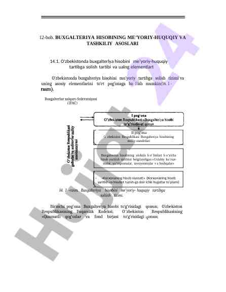 Buxgalteriya hisobining me’yoriyn huquqiy asoslari