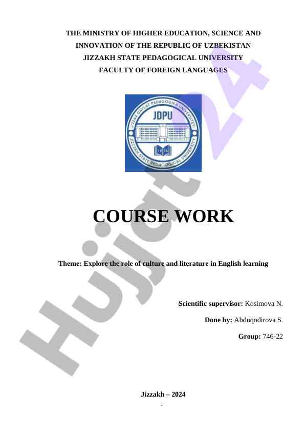 Role of culture and literature in english learning