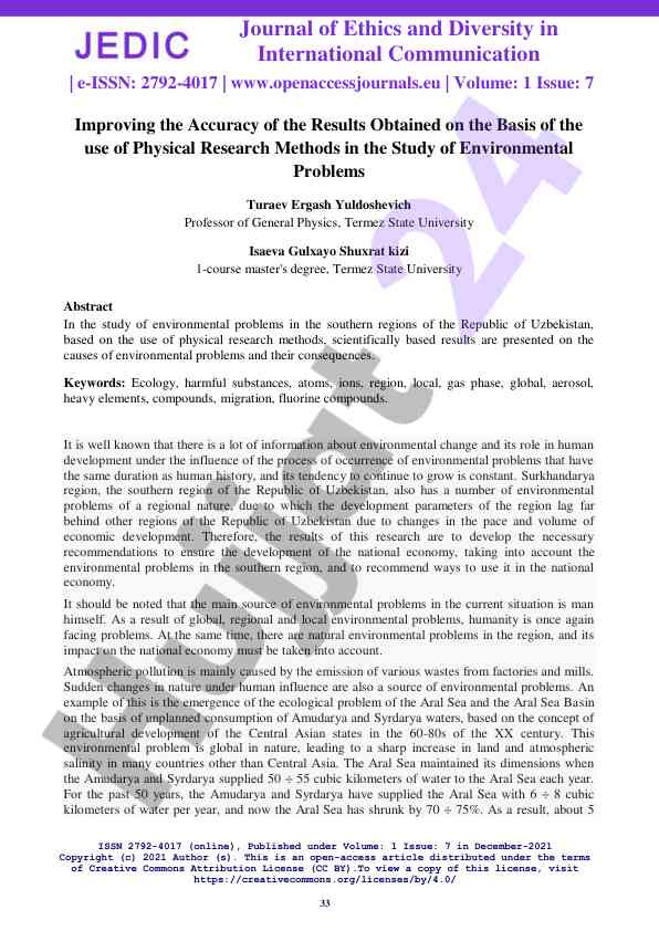 Improving accuracy in environmental research methods