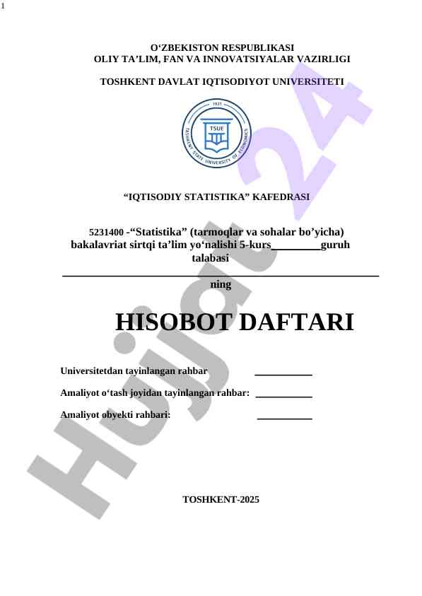 Amaliyot hisoboti navoiy viloyati statistika boshqarmasi