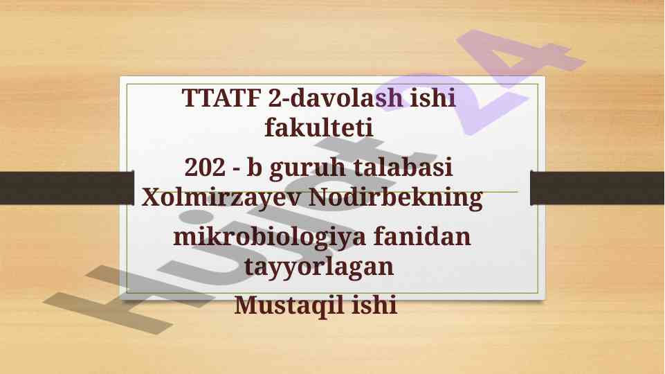 Mikrobiologiya fanida diagnostika usullari