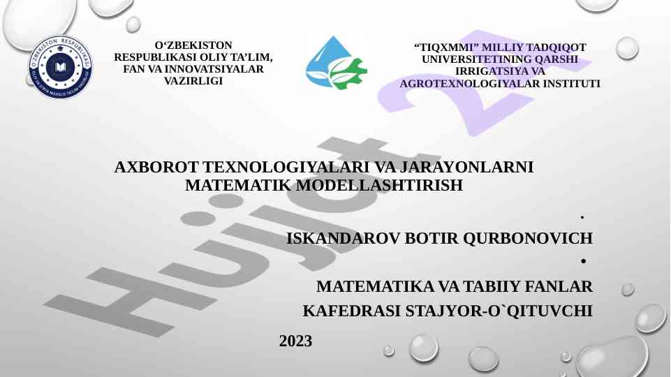 Ms word dasturi bilan tanishtirish