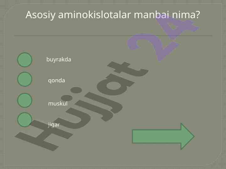 Aminokislotalar va ularning organizmda ahamiyati
