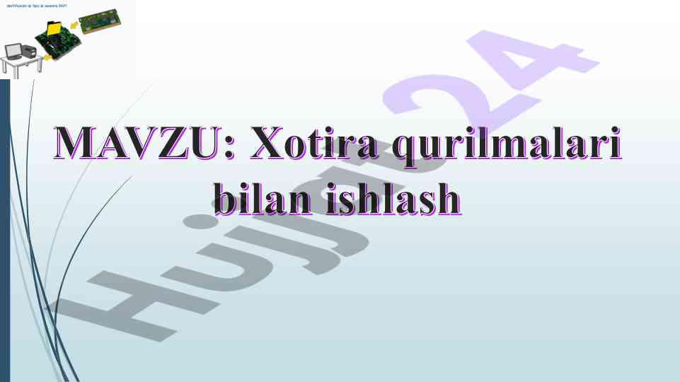 Xotira turlari va ularning funksiyalari
