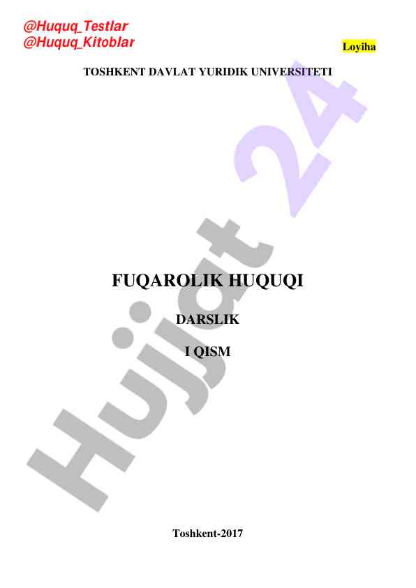 Fuqarolik huquqi darslik i qism