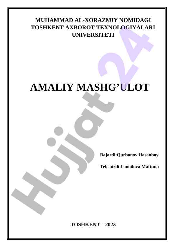 Ma’lumotlarni tanlash va amallar bajarish