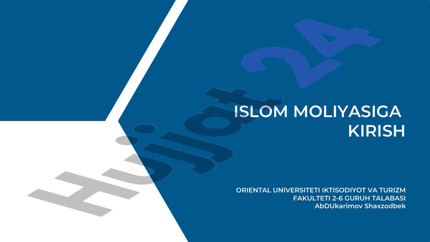 Islom moliyasining tarixi va rivojlanish bosqichlari