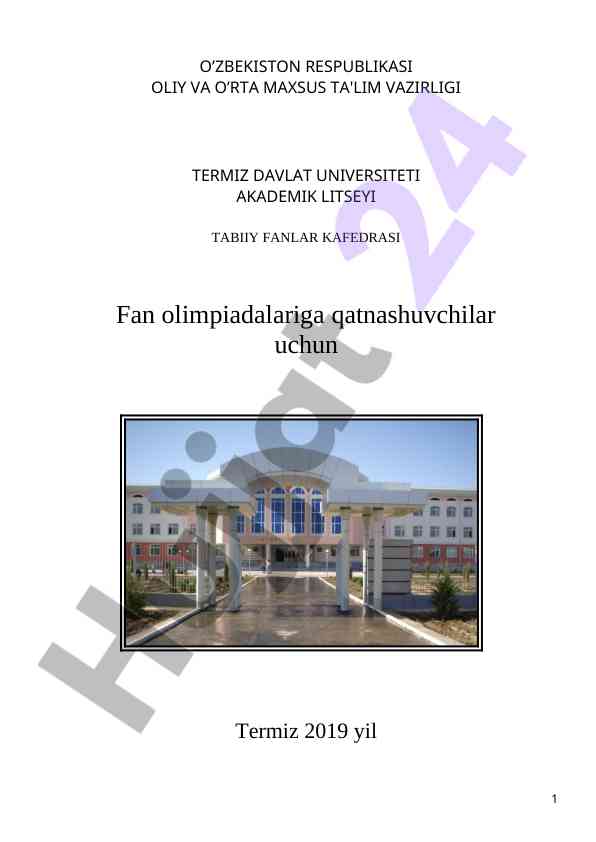 Biologiya fanidan baholash mezonlari 2019
