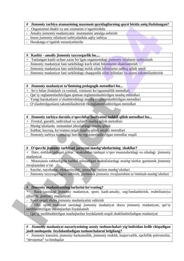 Jismoniy Tarbiya Va Pedagogik Metodlar
