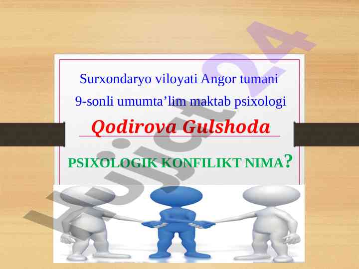 Psixologik konflikt va uning qismlari
