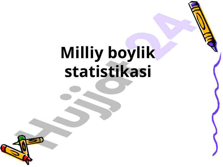 Milliy hisoblar tizimi va makroiqtisodiy tahlil