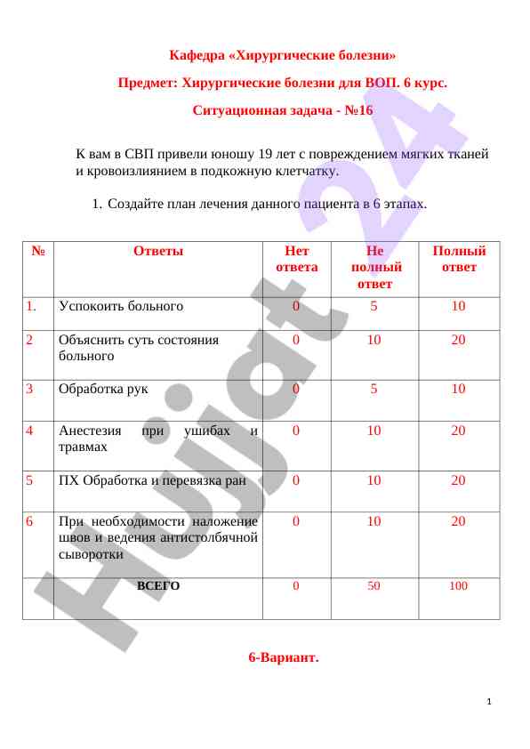 Priem cherez situatsionnuyu zadachu po hirurgicheskim bol'nam
