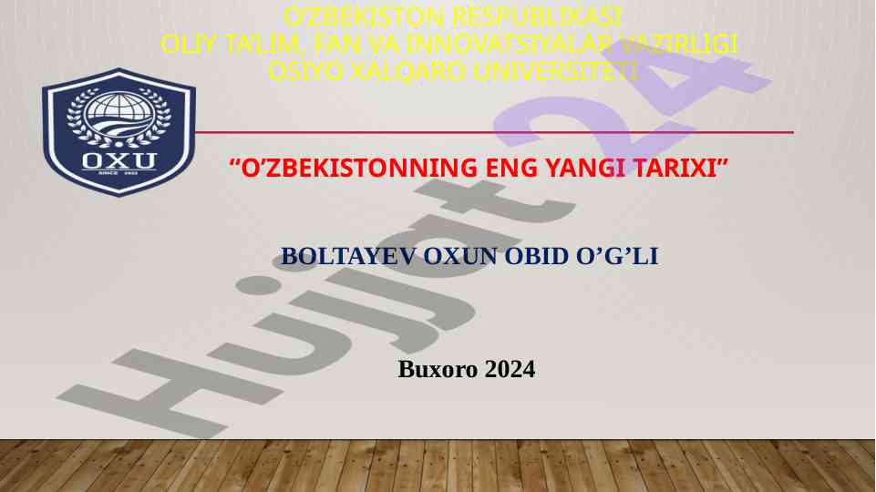O‘zbekiston ta’lim sohasida amalga oshirgan islohotlar