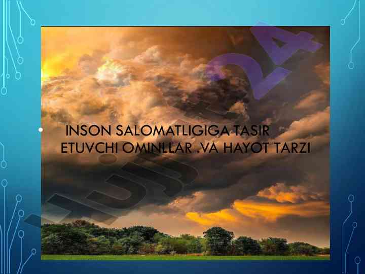 Inson salomatligiga ta'sir etuvchi ominlar