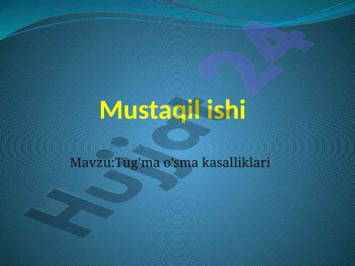 O'sma kasalliklari va ularning turlari