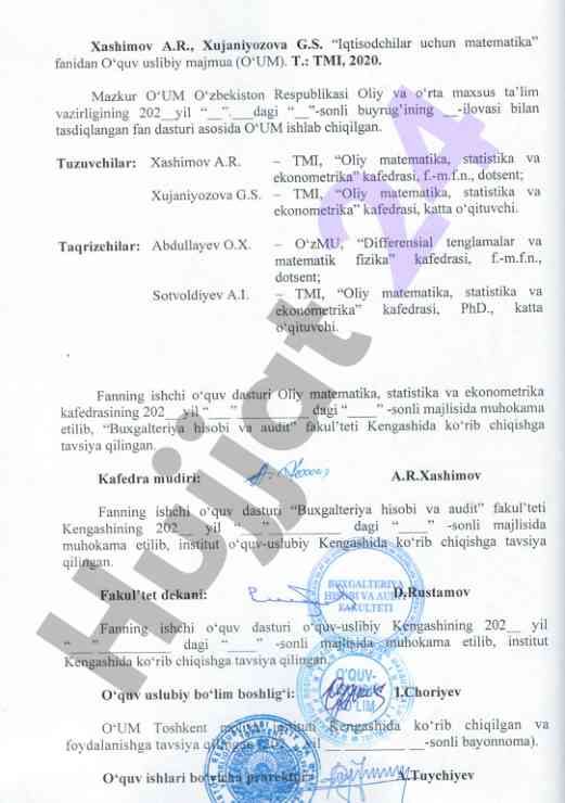 Fazoda nuqtalarning joylashishi bo‘yicha ma’ruzalar