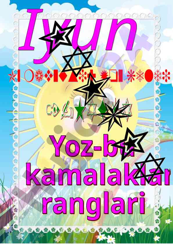 Yozgi ta’lim mavzulari va ko‘rgazmalar