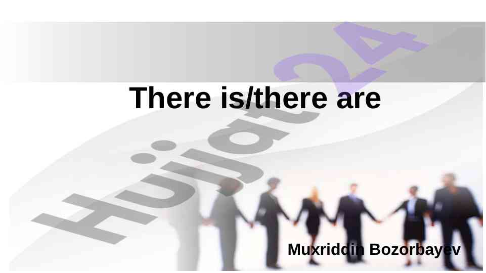 Understanding there is/there are in english