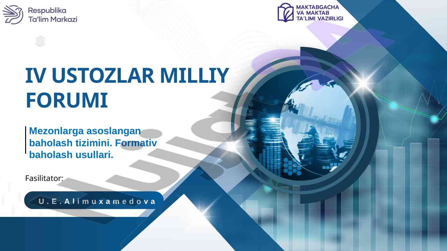 Baholash tizimlari: formativ va summativ usullar