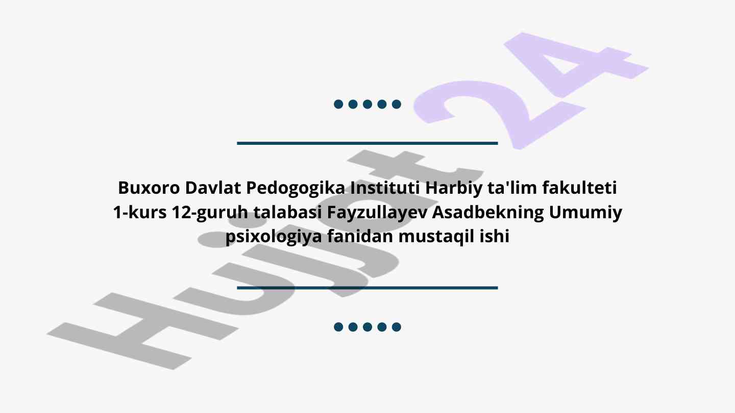 Psixologiyaning rivojlanishiga hissa qoshgan olimlar