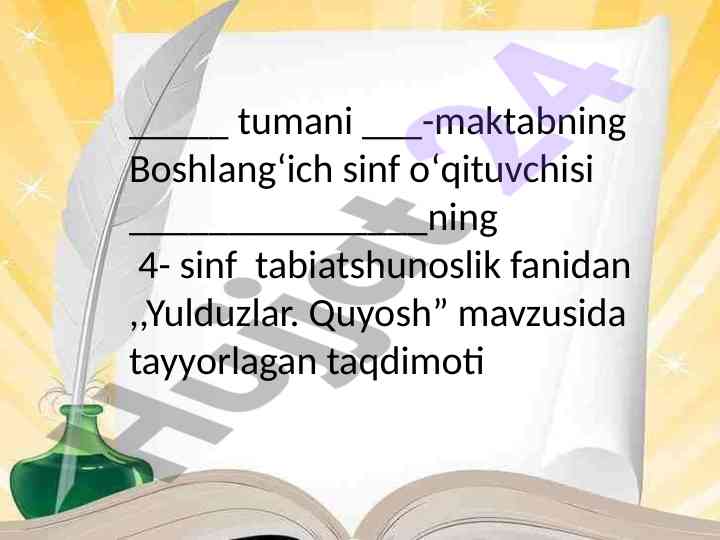 Yulduzlar quyosh taqdimoti haqida qiziqarli ma'lumotlar
