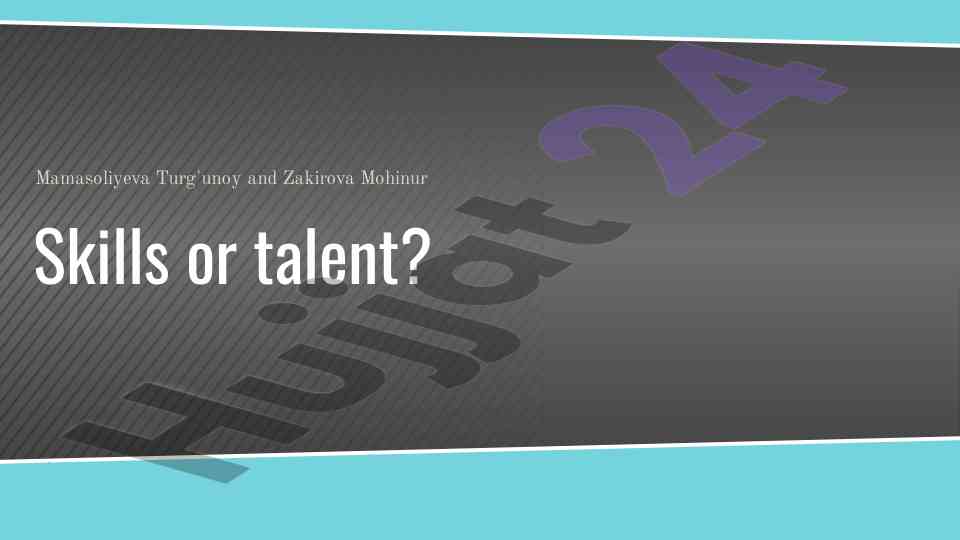 Differences between skills and talent explained