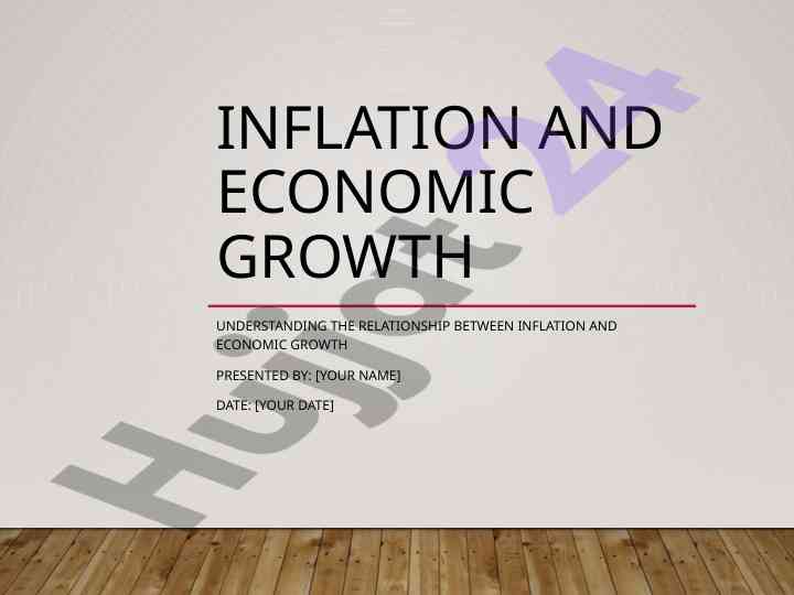 Understanding inflation and economic growth dynamics