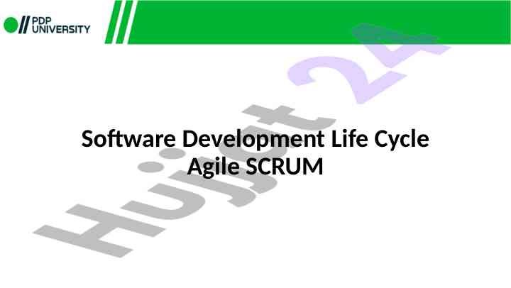 Scrum principles in agile software development