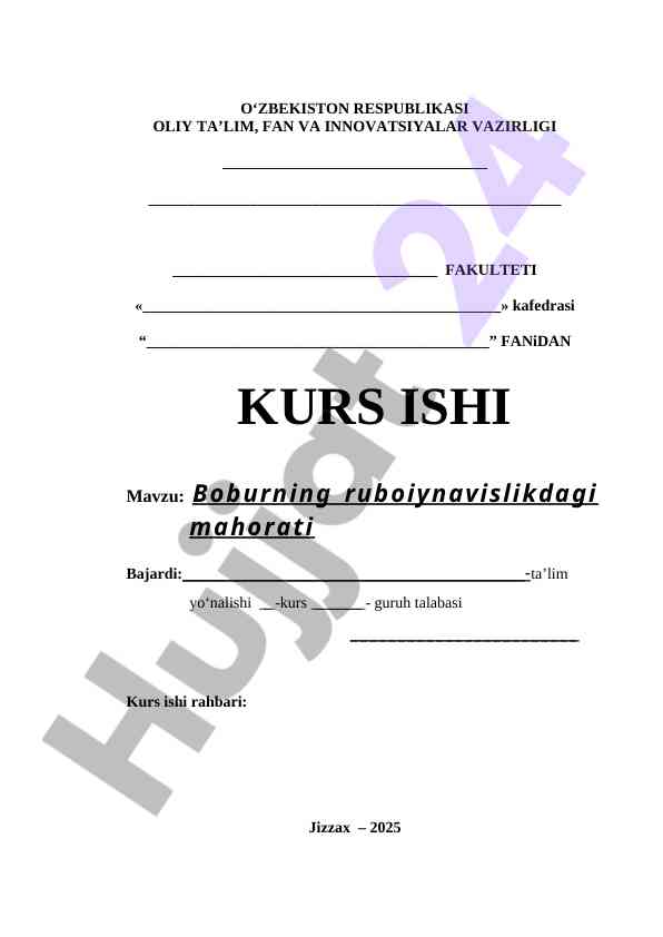 Boburning ruboiynavislikdagi mahorati