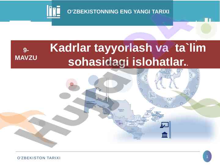 O‘zbekistonda ilm-fan va ta'lim islohotlari