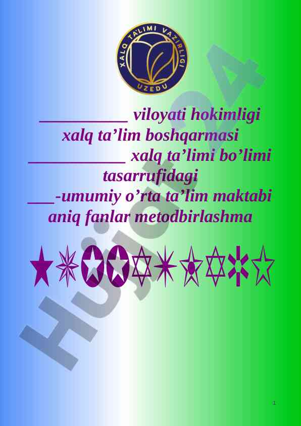 Xalq ta’limi vazirligining ustuvor vazifalari