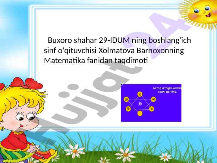 Matematika vaqt o‘lchov birliklari taqdimoti
