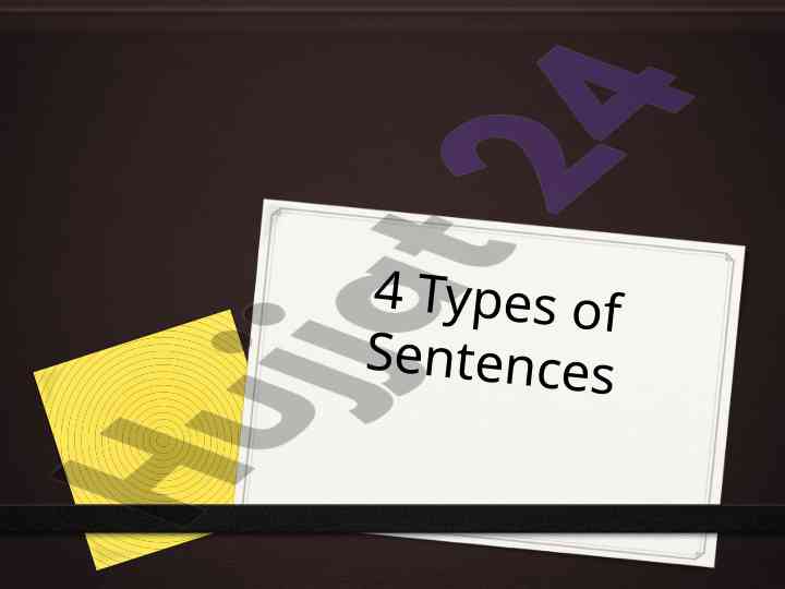 4 types of sentences explained for students