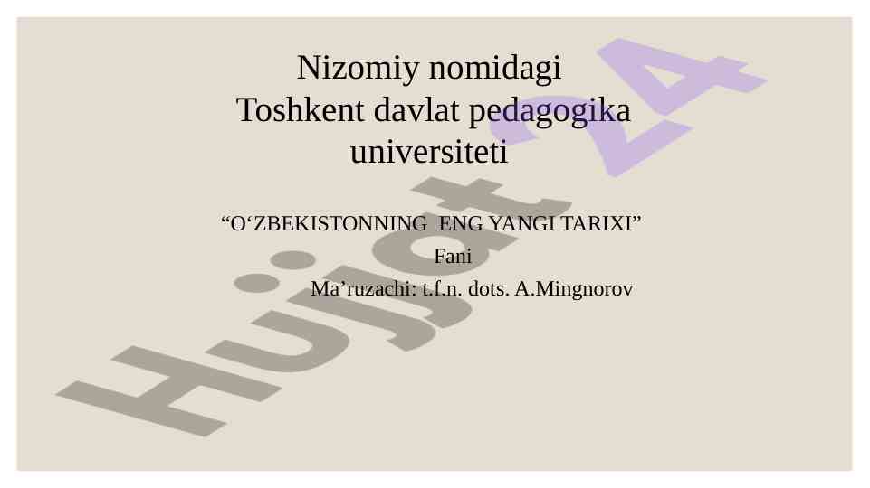 Mustaqillikka erishish arafasida o‘zbekistonda jarayonlar