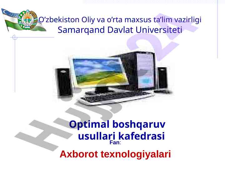 Maktabgacha ta’lim faniga kirish ma’ruzasi