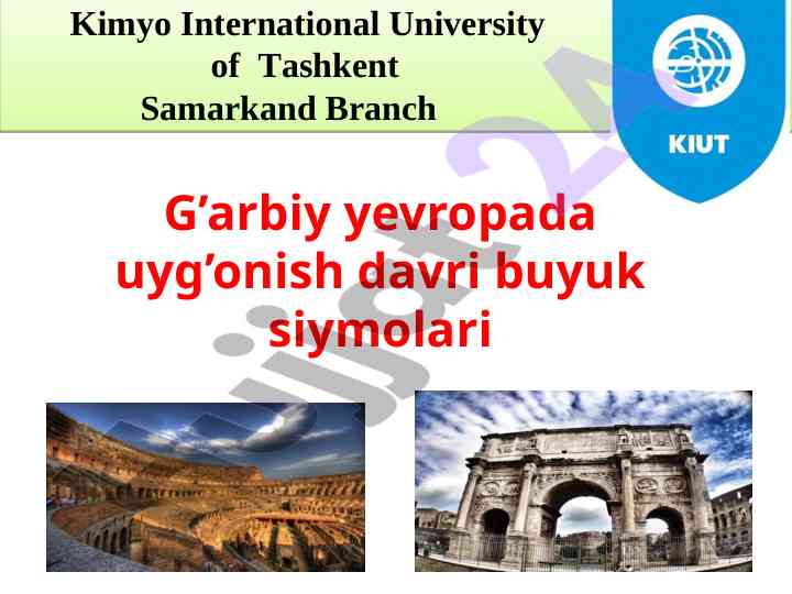 G’arbiy yevropada uyg’onish davri tarixi