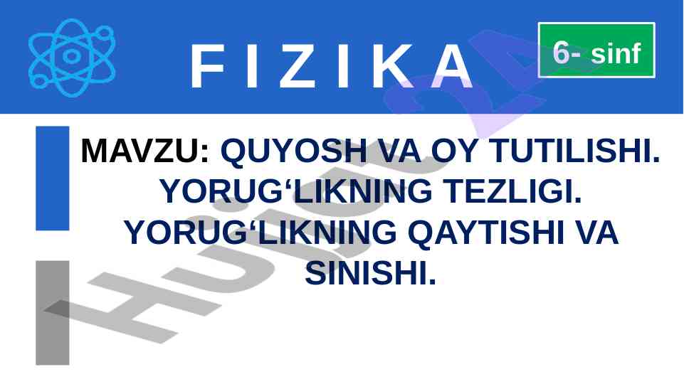 Quyosh va oy tutilishi yorug‘lik tezligi