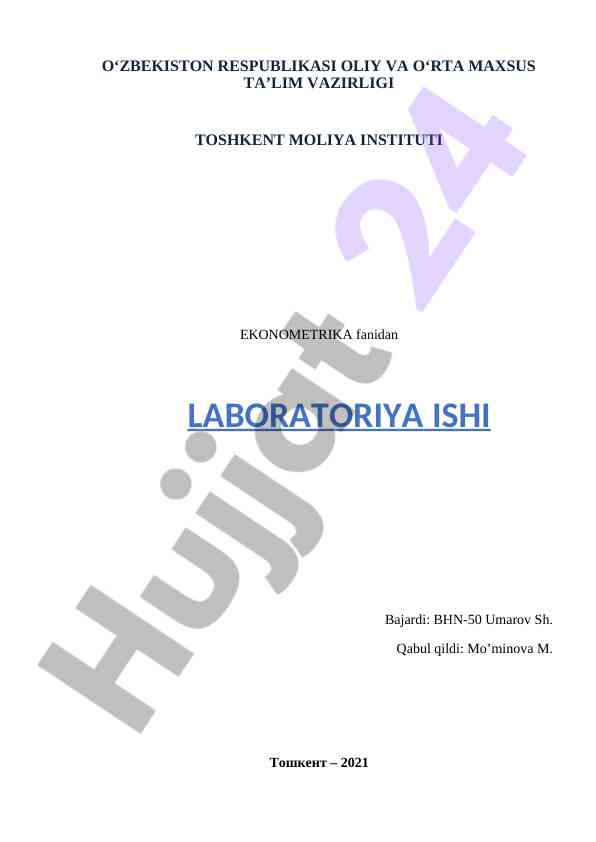 Kop omilli ekonometrik tahlil laboratoriya isi-2