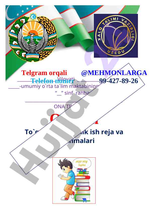 Yosh tilshunoslar to'g'arak yillik reja 2021-2022