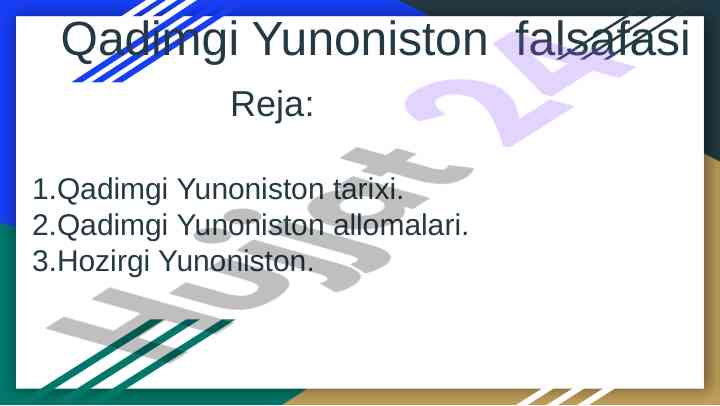 Qadimgi yunoniston falsafasi va diniy tushunchalari