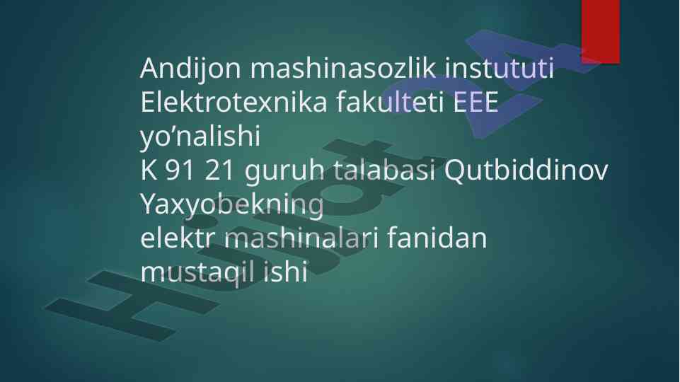 Induktorning magnit maydonini so‘ndirish jarayoni