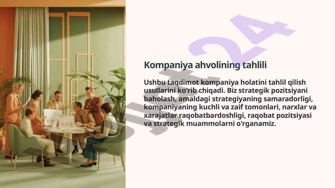 Kompaniya holatini tahlil qilish usullari